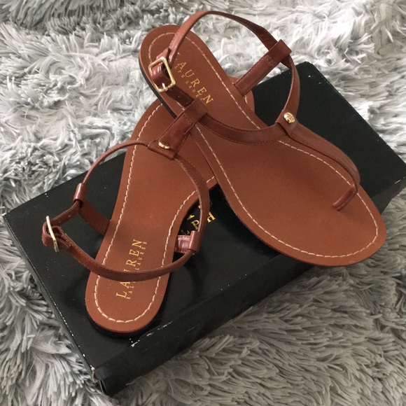 Euc Size 75 Ralph Lauren Sandals Brown 